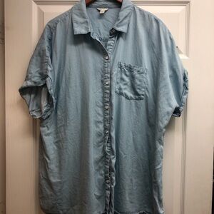 Cato Light Blue Denim-Style Shirt Label Detail